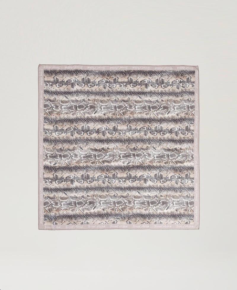 Scee by twin set Kefiah in georgette con stampa snake Grande vendita