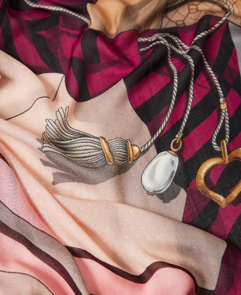 Scee by twin set Kefiah con mix di stampe Offerta natalizia