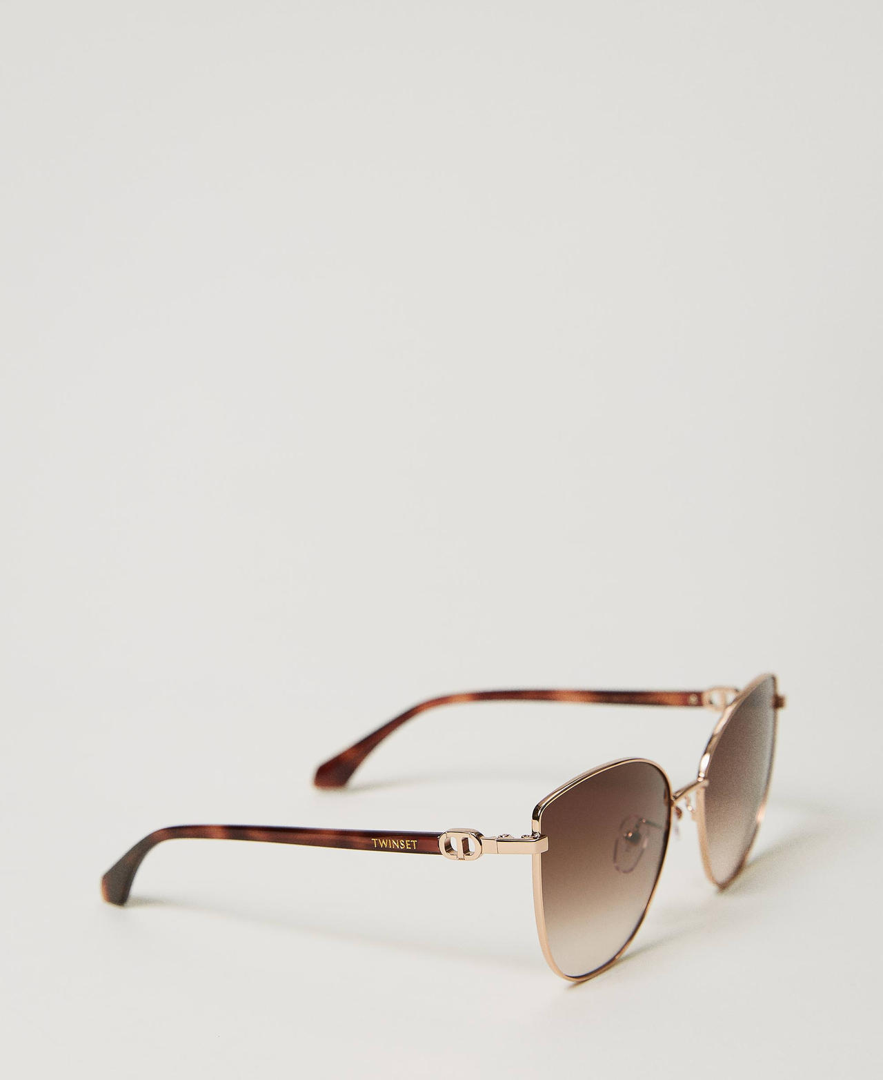 Scee by twin set Occhiali da sole cat-eye in acciaio Rilascio limitato