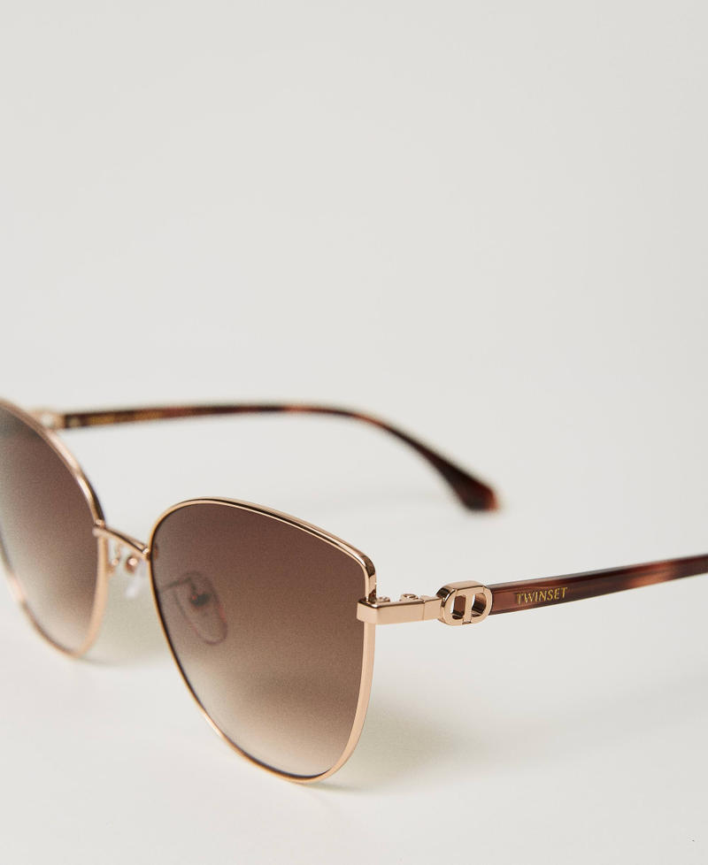 Scee by twin set Occhiali da sole cat-eye in acciaio Rilascio limitato