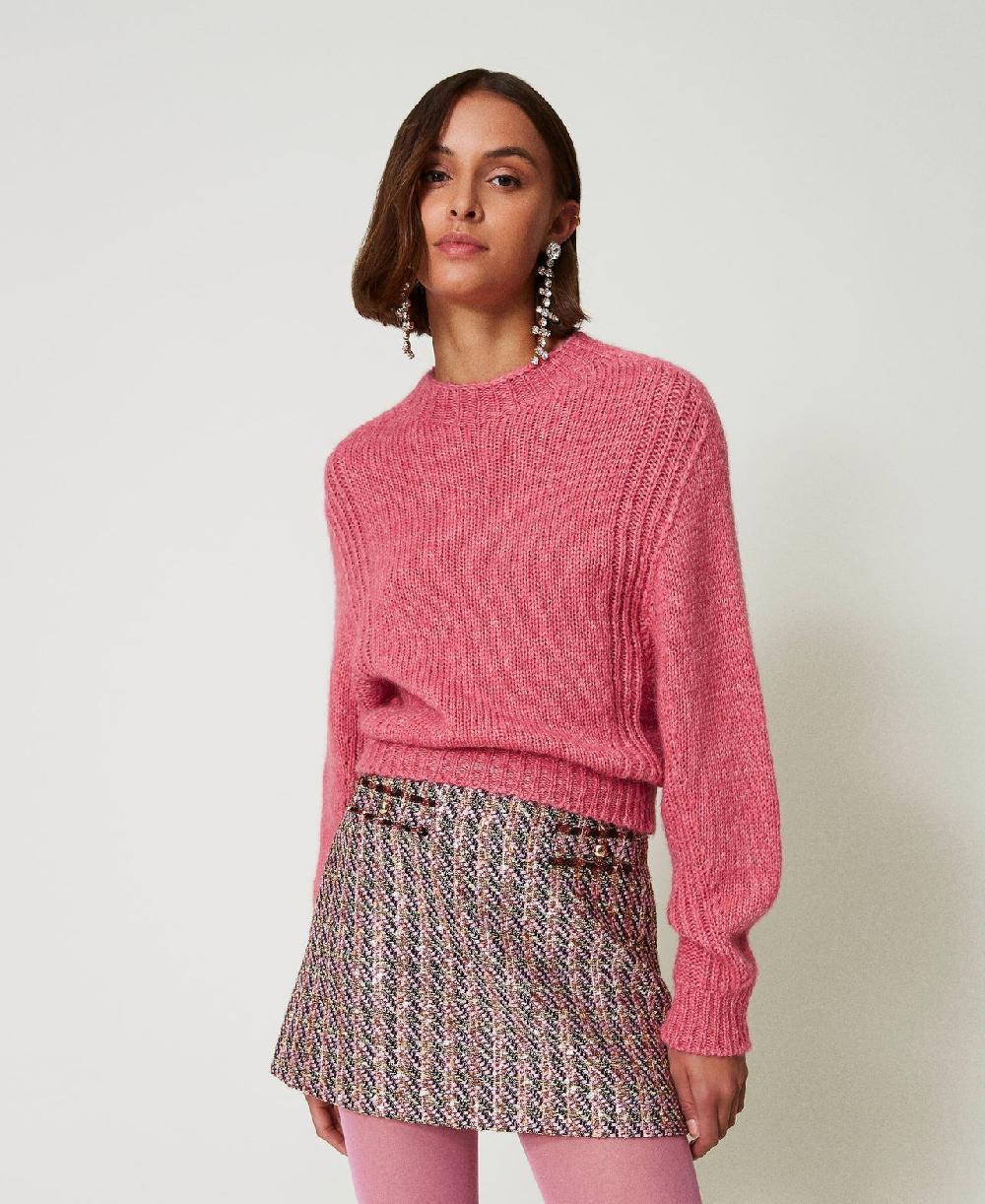 Scee by twin set Maglia lupetto in misto lana seamless Fino al 50% di sconto