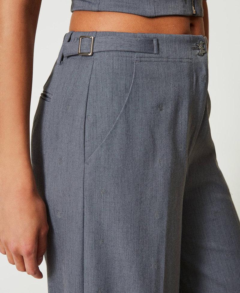 Scee by twin set Pantaloni a palazzo MYFO con ricamo Offerta speciale della fabbrica