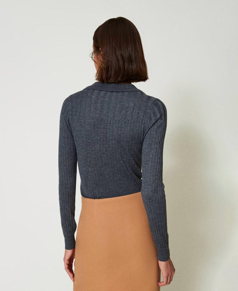 Scee by twin set Maglia a coste con ricamo Sostegno trimestrale