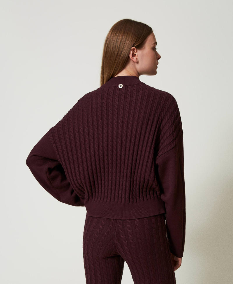 Scee by twin set Maglia lupetto a trecce con strass Fino al 55% di sconto
