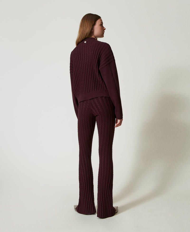 Scee by twin set Pantaloni flare in maglia a trecce Discount Store per i nuovi prodotti