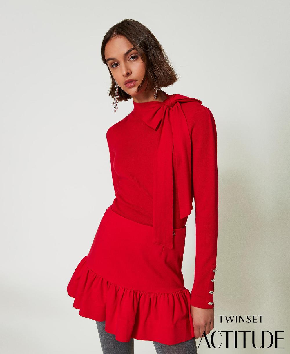 Scee by twin set Minigonna con balza 50% di sconto con spedizione gratuita