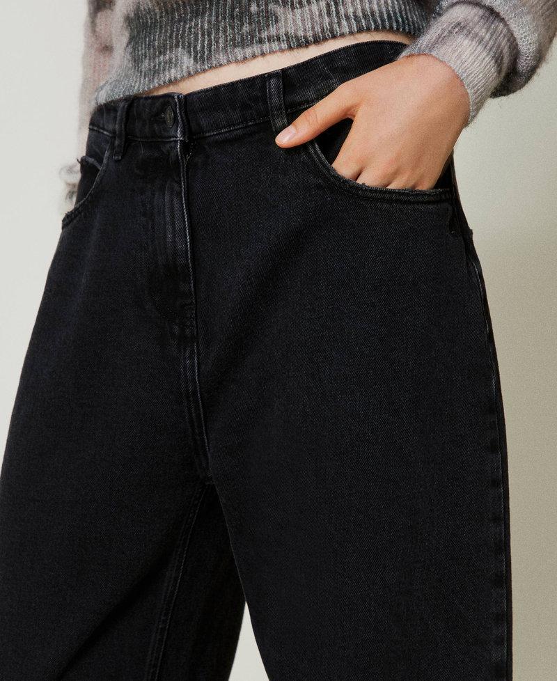 Scee by twin set Jeans nero carrot fit cinque tasche 50% di sconto per tempo limitato