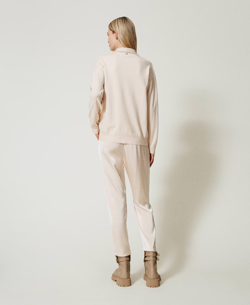 Scee by twin set Pantaloni a sigaretta in raso Italy
