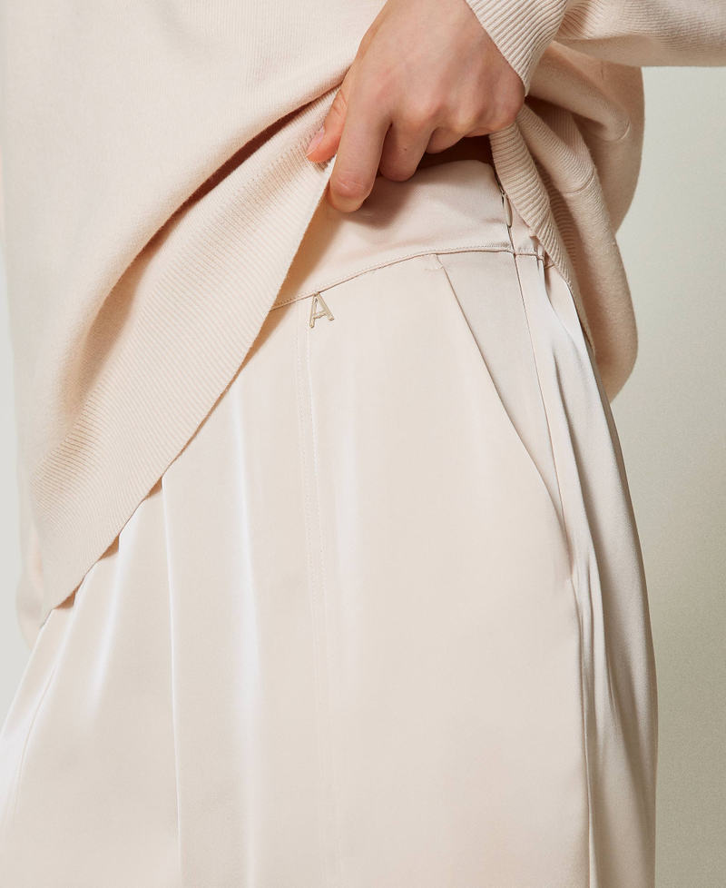Scee by twin set Pantaloni a sigaretta in raso Italy