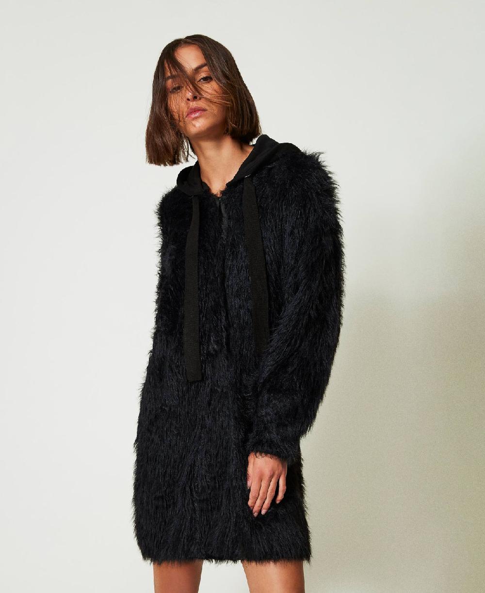 Scee by twin set Cappotto MYFO in maglia con cappuccio Italia
