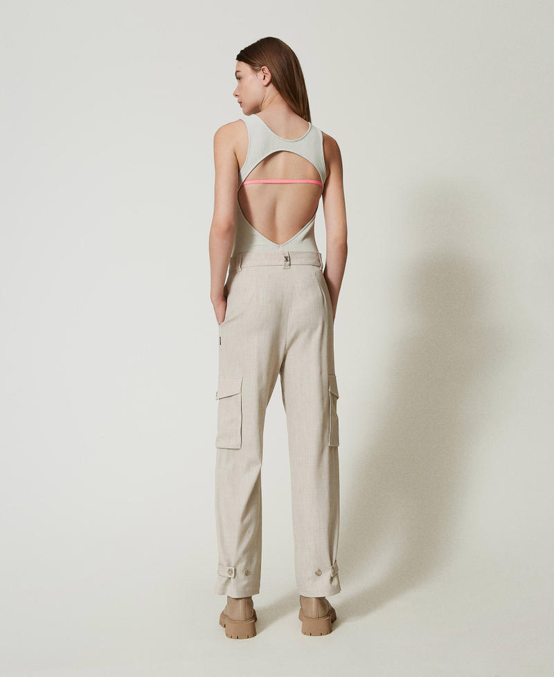 Scee by twin set Pantaloni cargo MYFO con ricamo In Linea