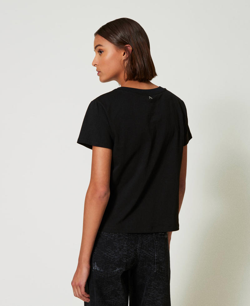 Scee by twin set T-shirt con ricami in organza Nuovo