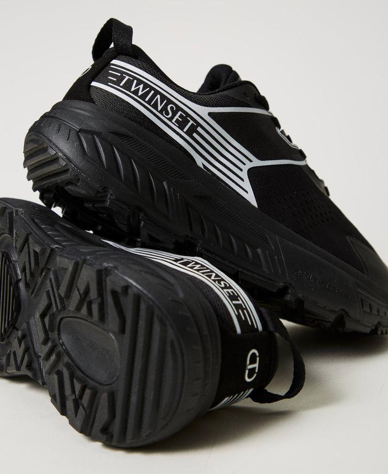 Scee by twin set Sneakers Fessura a righe con logo a contrasto Acquista Ora