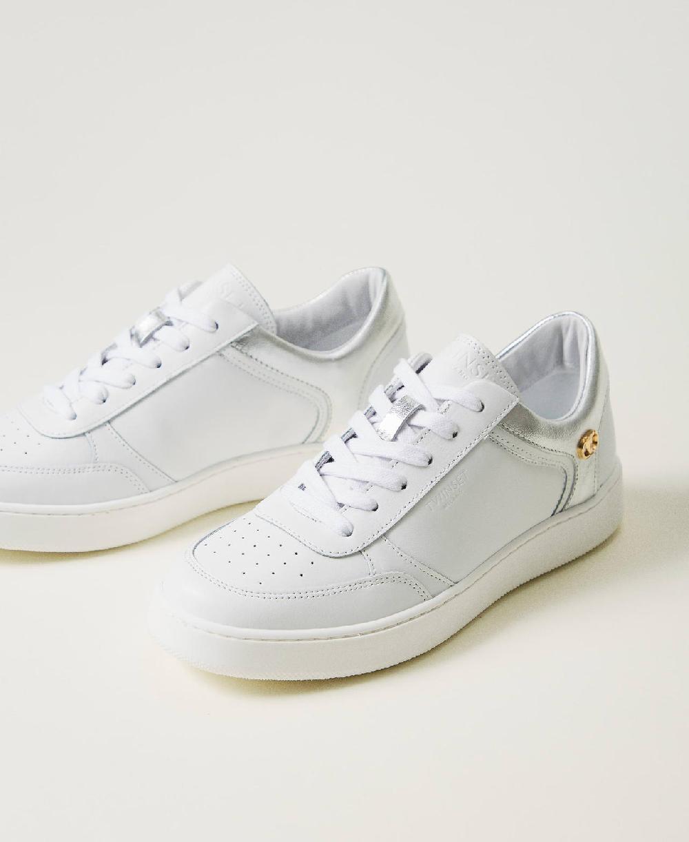 Scee by twin set Sneakers in pelle con inserti laminati Promozione Limitata