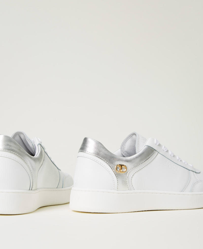 Scee by twin set Sneakers in pelle con inserti laminati Promozione Limitata
