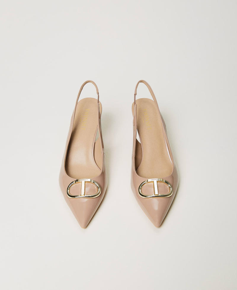 Scee by twin set Décolleté sling back in vernice Sottocosto