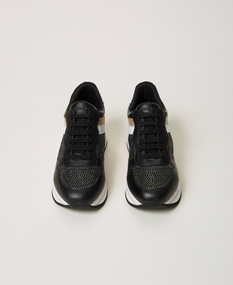 Scee by twin set Sneakers running con strass Sconto