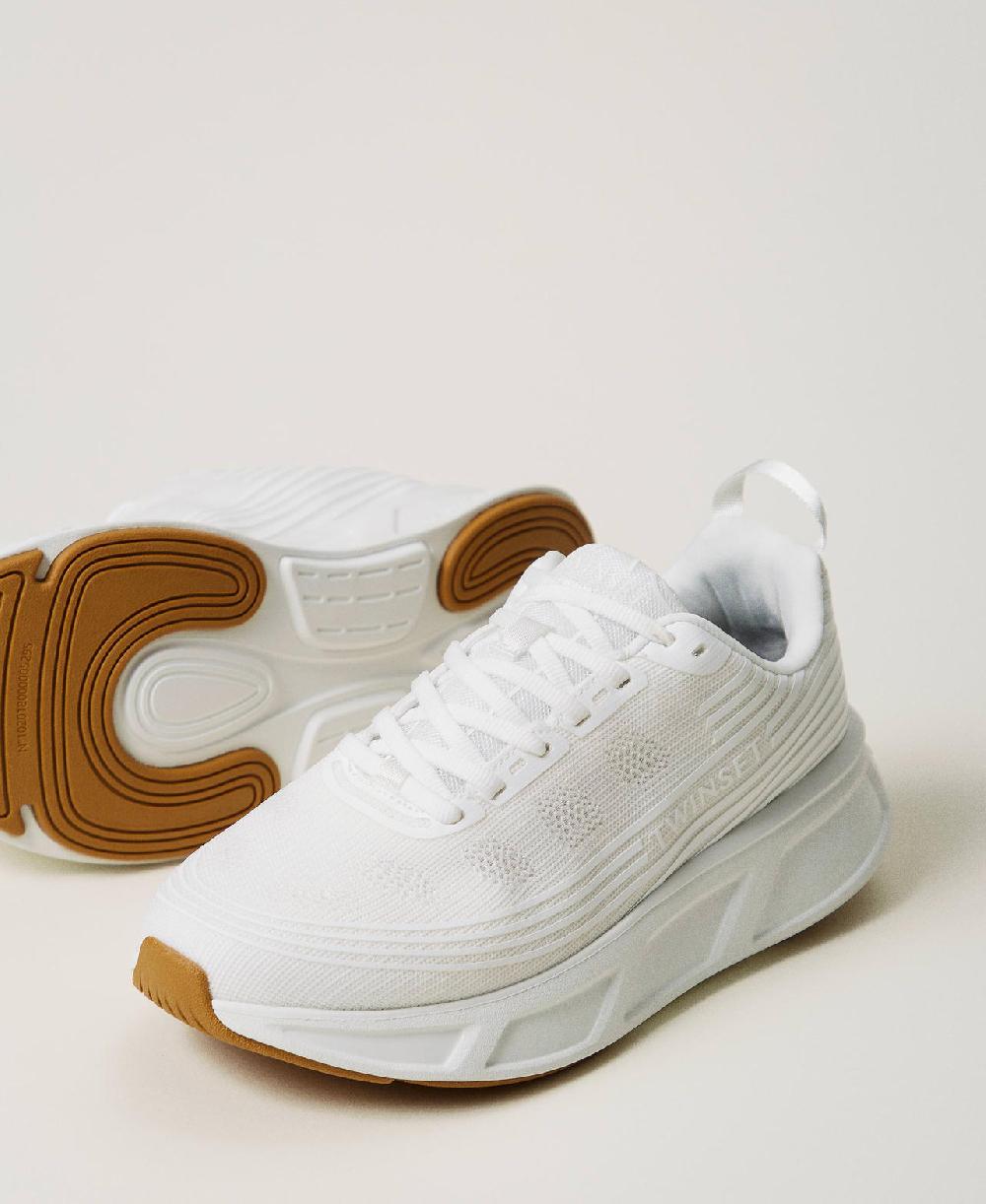 Scee by twin set Sneakers Fessura a righe con logo Offerte