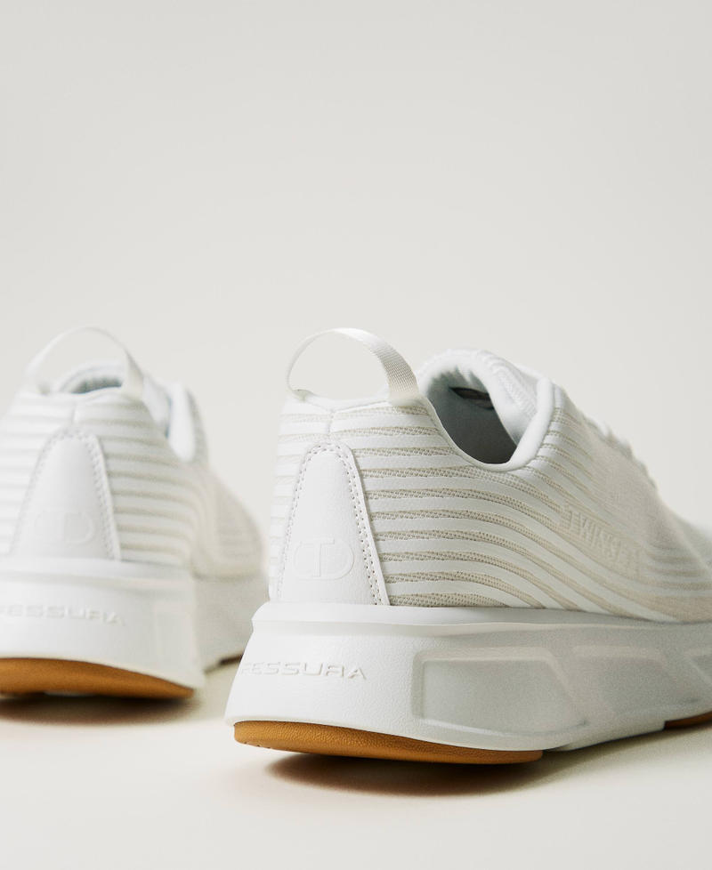 Scee by twin set Sneakers Fessura a righe con logo Offerte