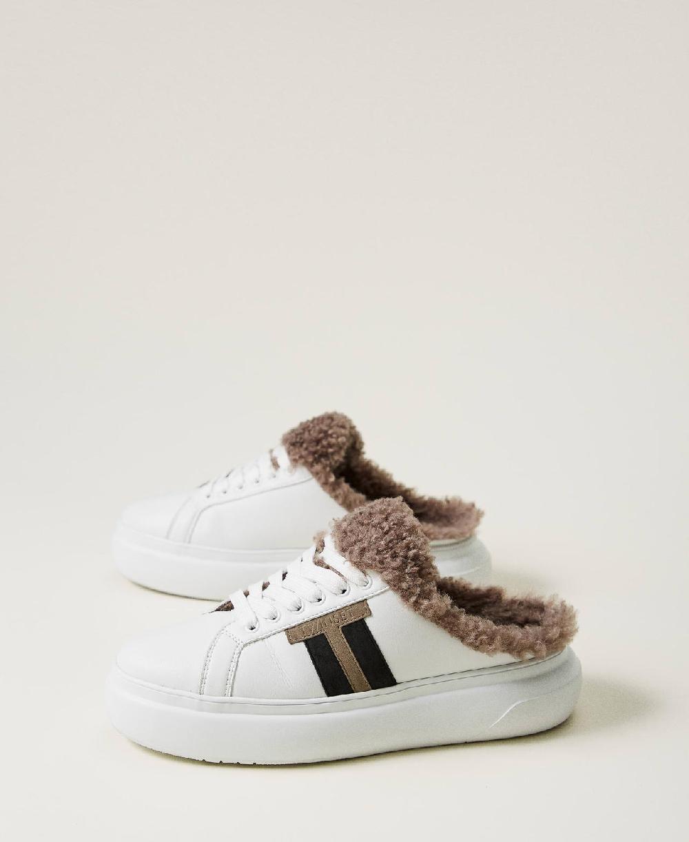 Scee by twin set Sneakers slide con faux fur Negozio