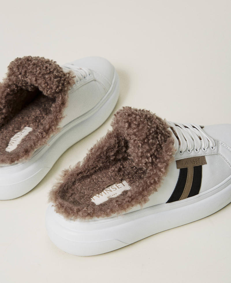 Scee by twin set Sneakers slide con faux fur Negozio