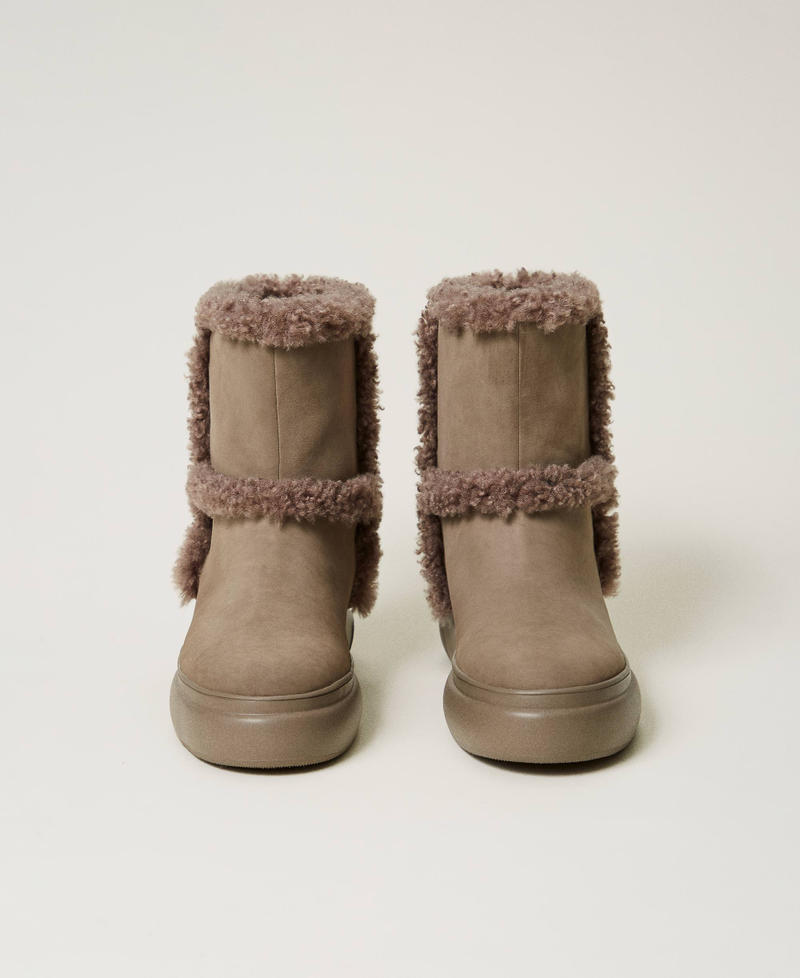Scee by twin set Stivaletti con dettagli in faux fur In Saldo