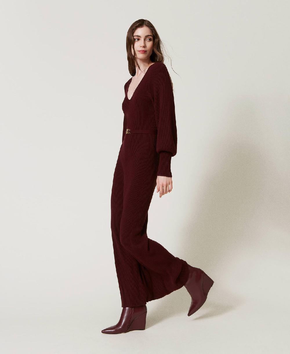 Scee by twin set Stivaletti con zeppa e targhetta logo Spedizione gratuita