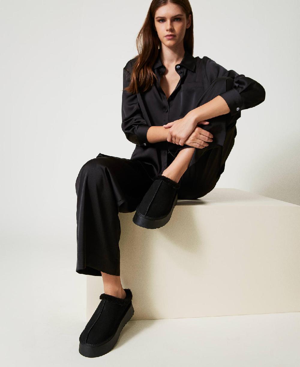 Scee by twin set Scarpe sabot con faux fur Negozio online di fabbrica