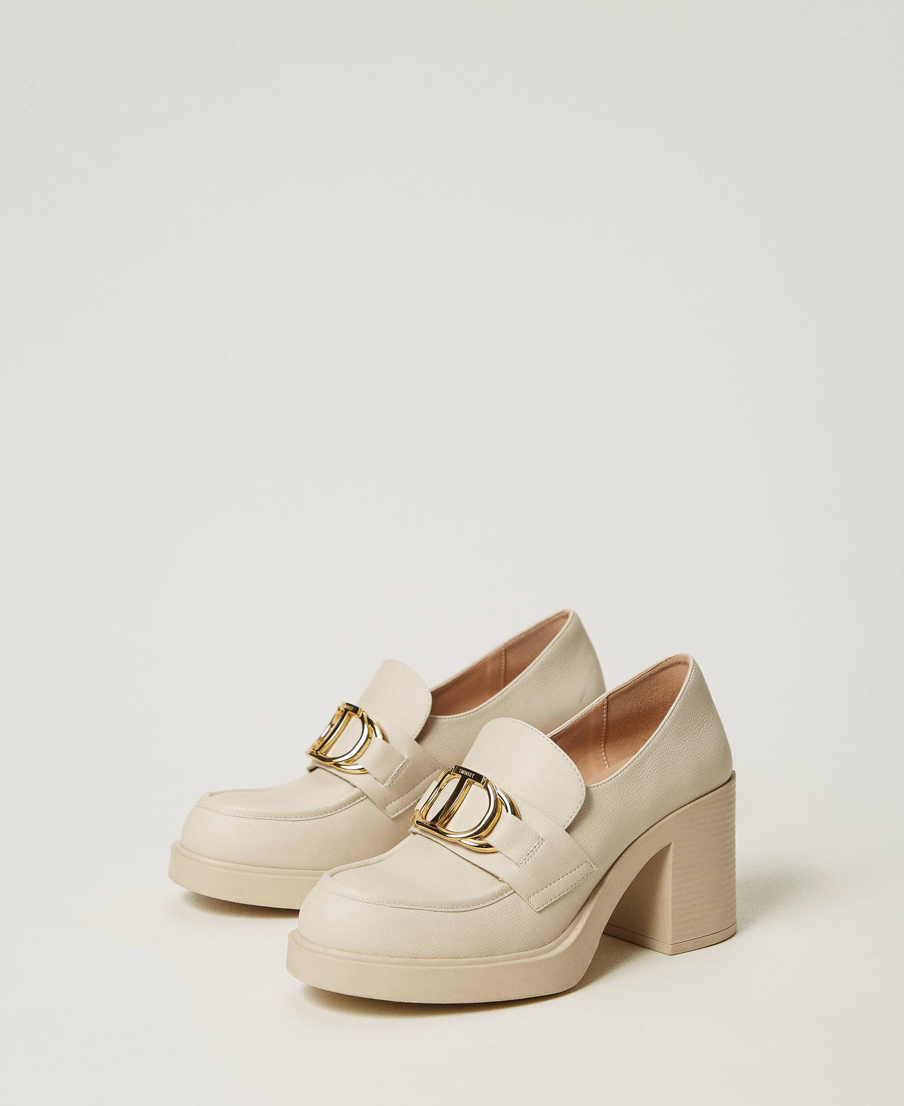 Scee by twin set Mocassini alti con morsetto Oval T Comprare a buon mercato