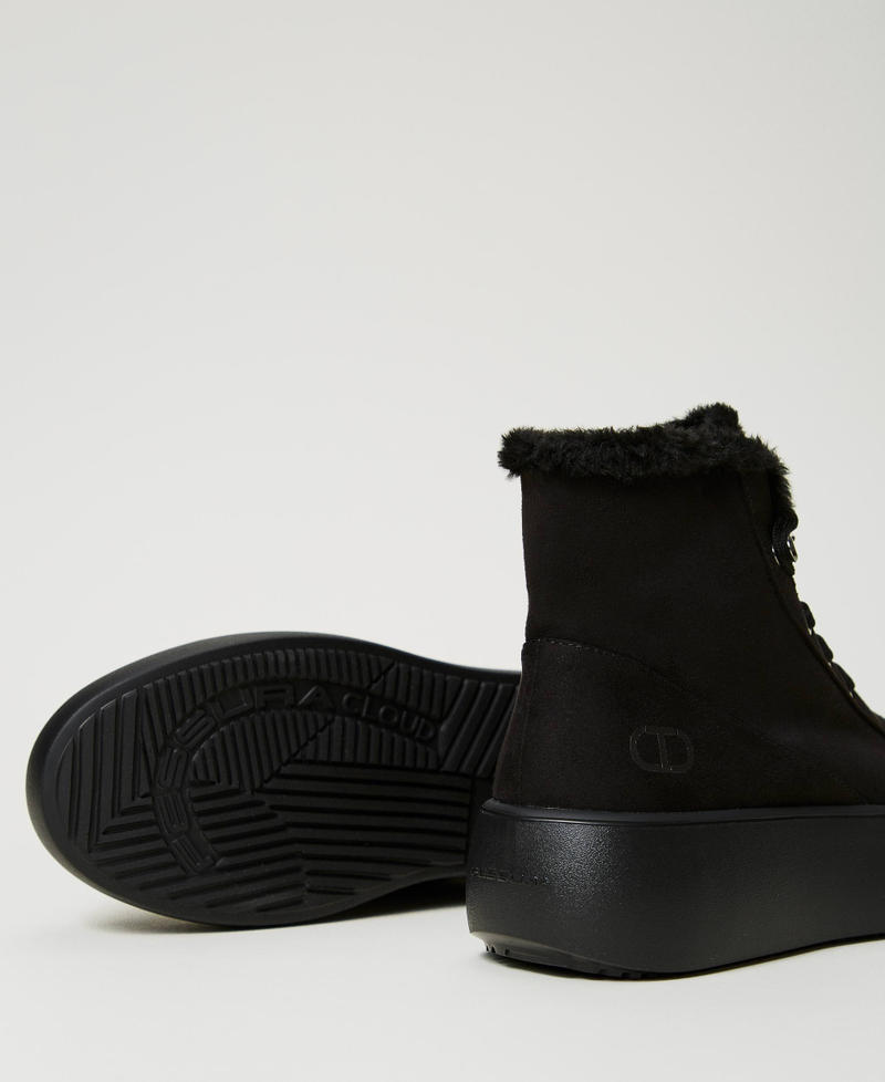 Scee by twin set Sneakers alta con faux fur Vendite stagionali