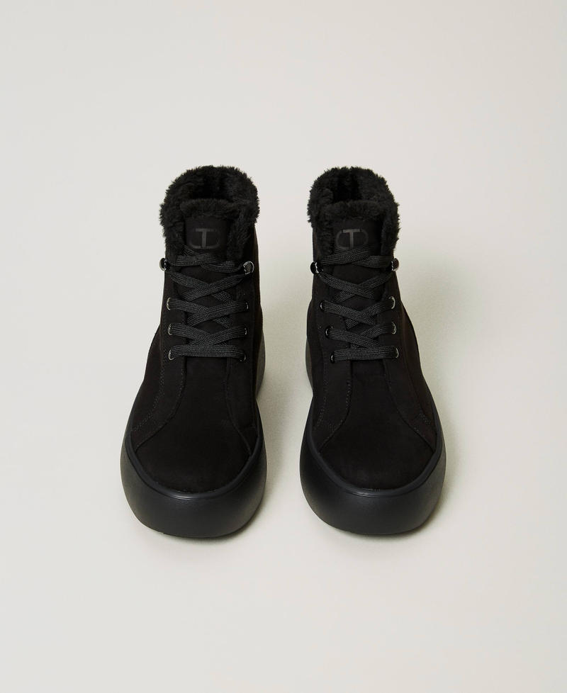 Scee by twin set Sneakers alta con faux fur Vendite stagionali