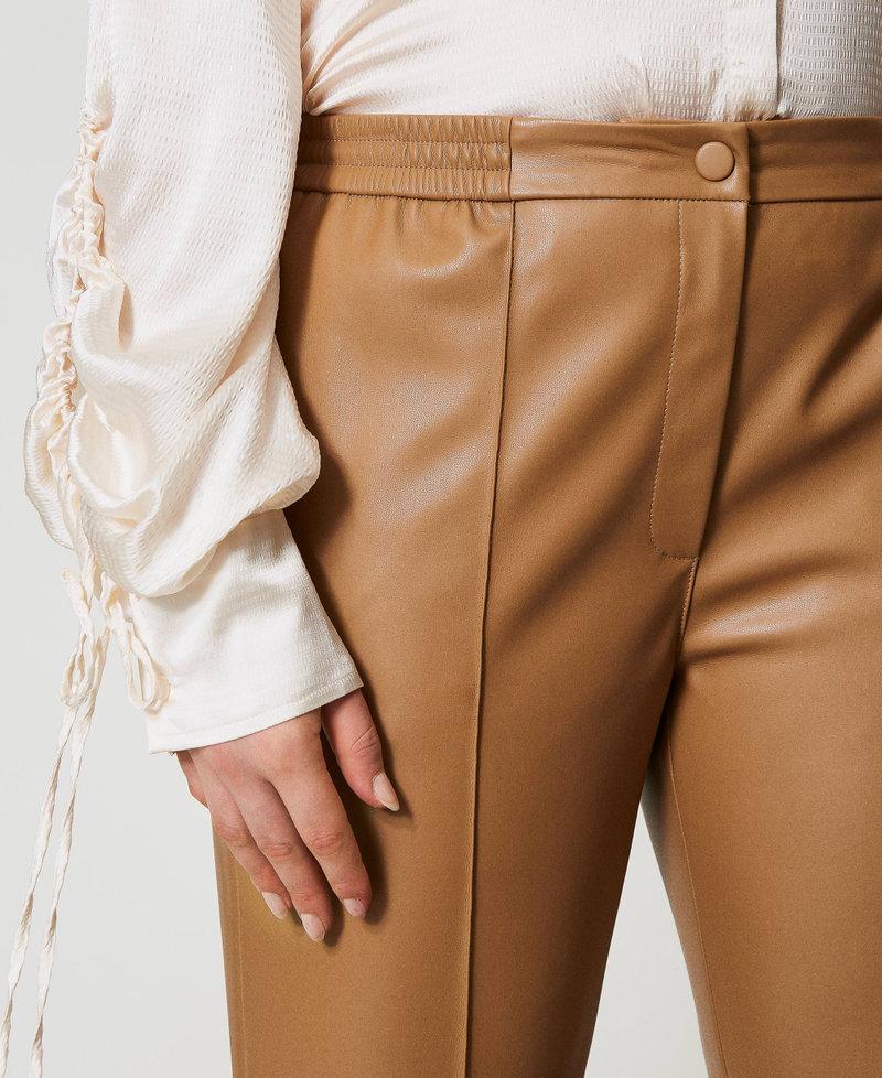 Scee by twin set Pantaloni effetto pelle con elastico Smaltimento dello stoccaggio