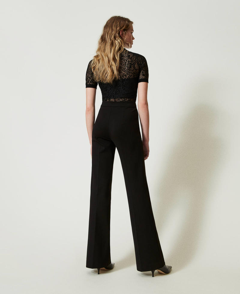 Scee by twin set Pantaloni straight leg con cinturino Oval T Latest fashion