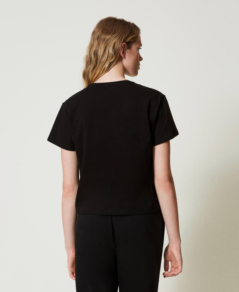 Scee by twin set T-shirt con morsetto a cuore Online Outlet