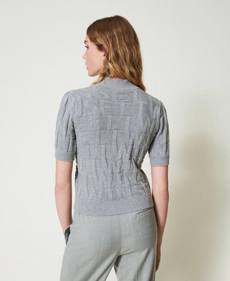 Scee by twin set Maglia in cotone e cashmere con logo Grandi sconti