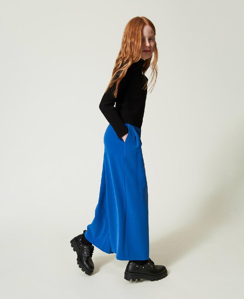 Scee by twin set Pantaloni a palazzo in flanella Offerte stagionali