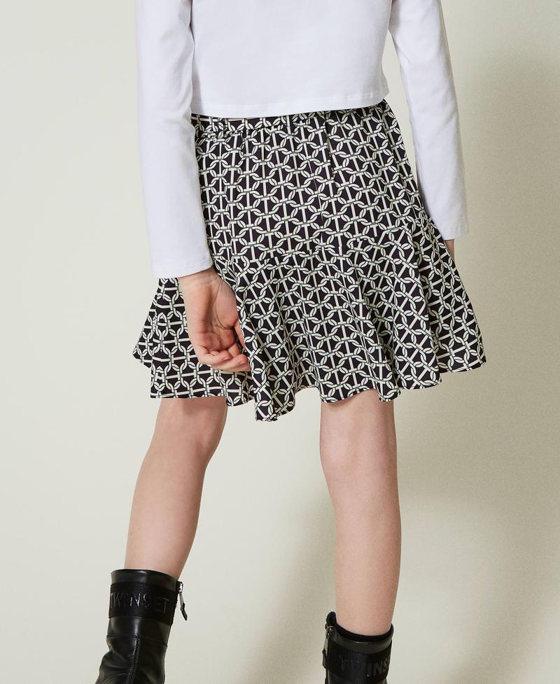 Scee by twin set Gonna pantalone in crêpe de Chine con stampa Prezzo basso