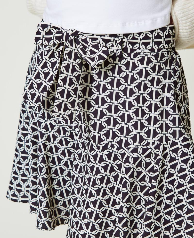 Scee by twin set Gonna pantalone in crêpe de Chine con stampa Prezzo basso