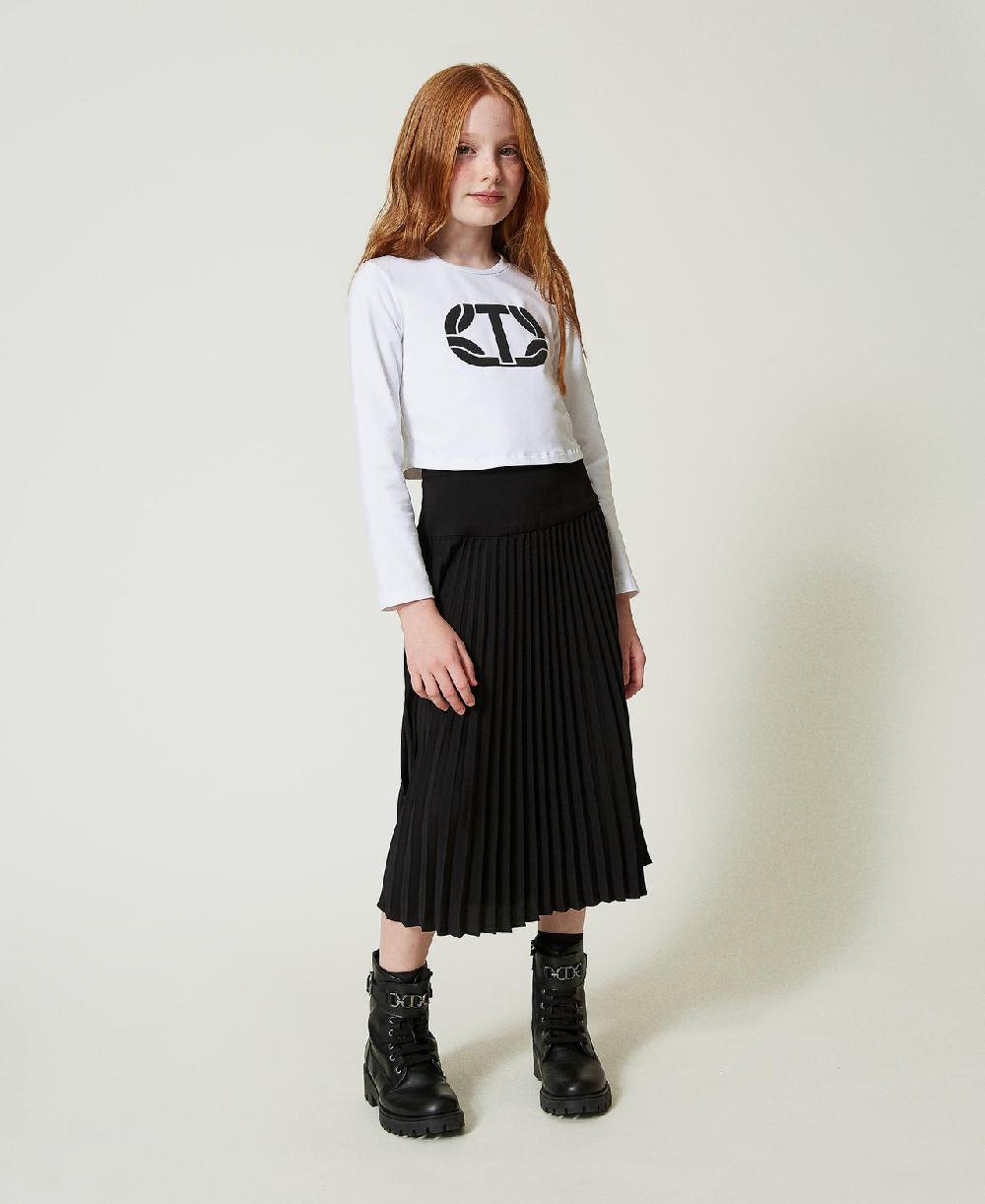 Scee by twin set Gonna lunga in crêpe de Chine plissé Super Saving Price
