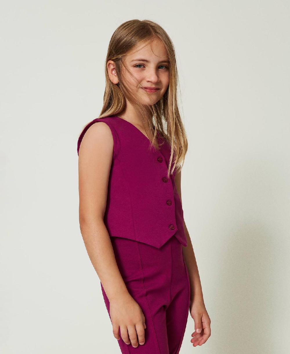 Scee by twin set Gilet monopetto con bottoni in tono ACQUISTA ORA