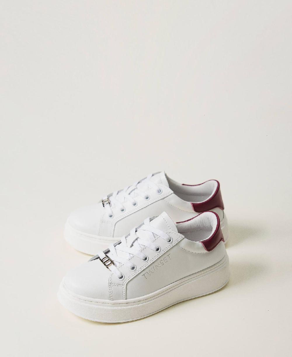 Scee by twin set Sneakers in pelle con logo Latest stili