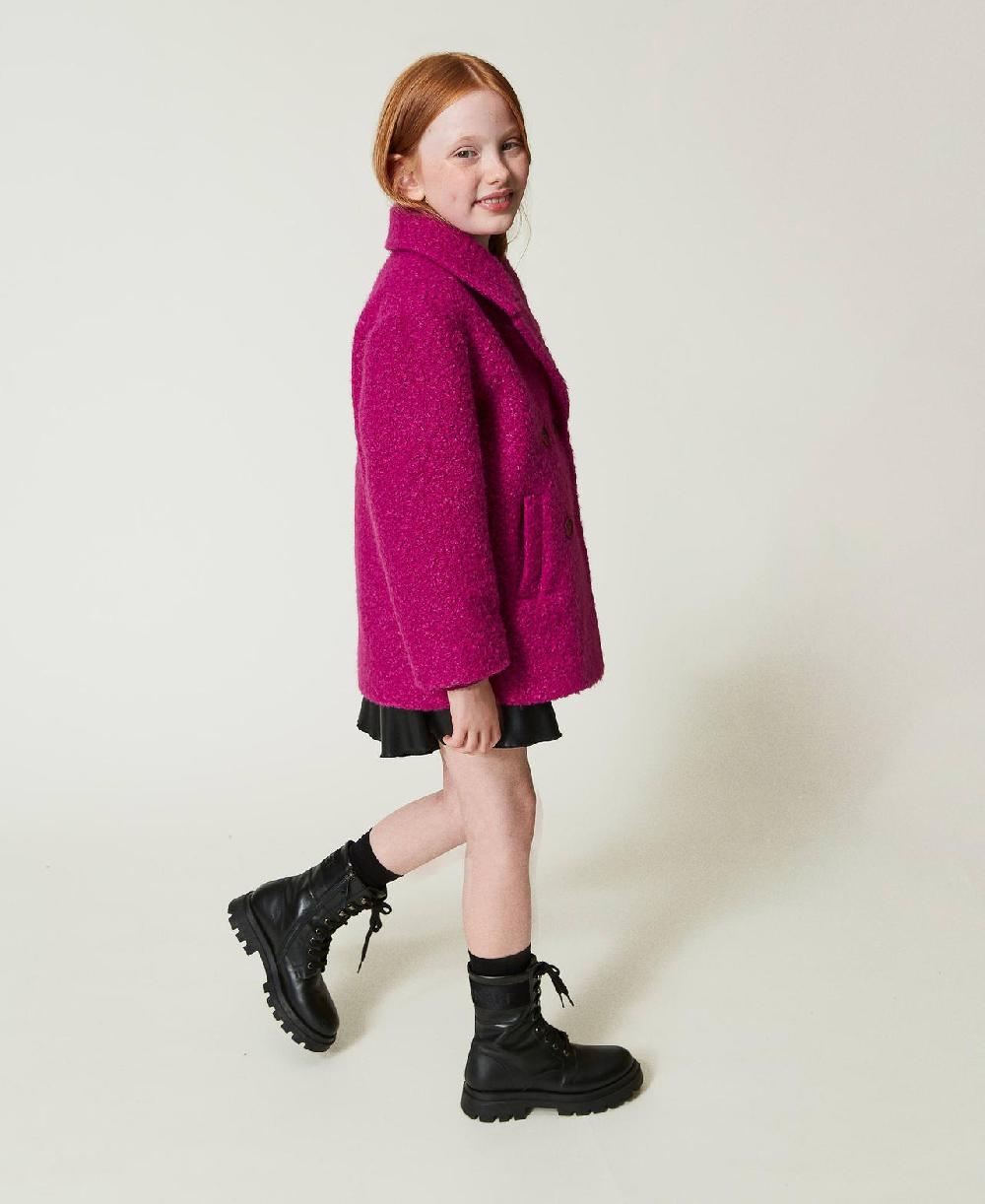 Scee by twin set Cappotto doppiopetto in panno curly Ultimi due giorni