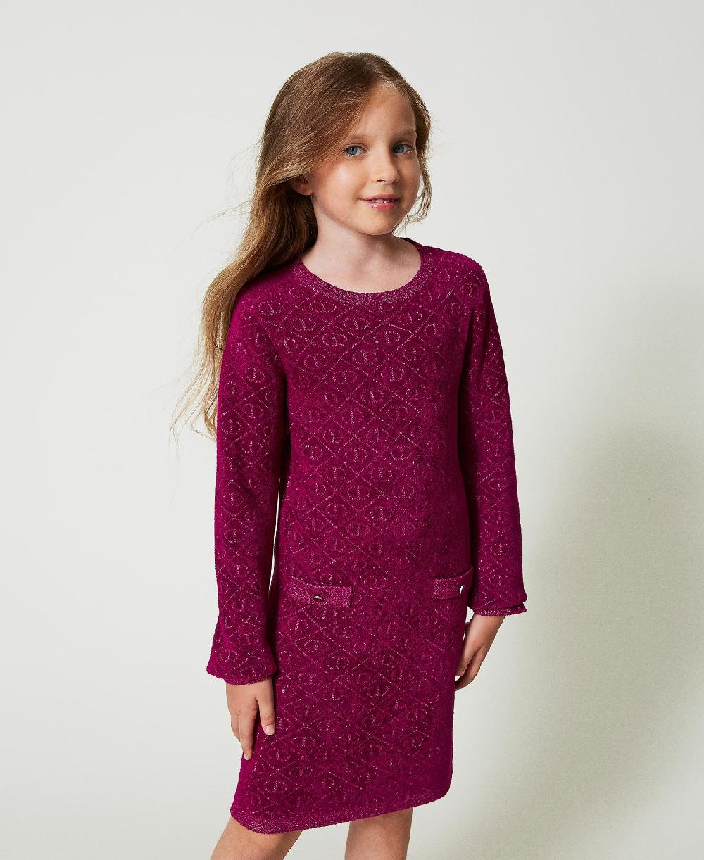 Scee by twin set Abito corto in maglia jacquard con Oval T Ultimo giorno