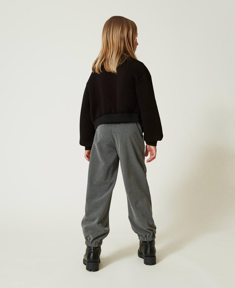 Scee by twin set Pantaloni joggers in flanella con cintura Fino al 60% di sconto