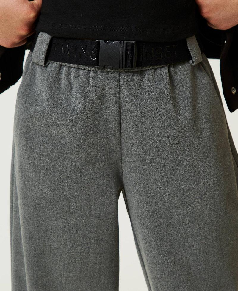 Scee by twin set Pantaloni joggers in flanella con cintura Fino al 60% di sconto