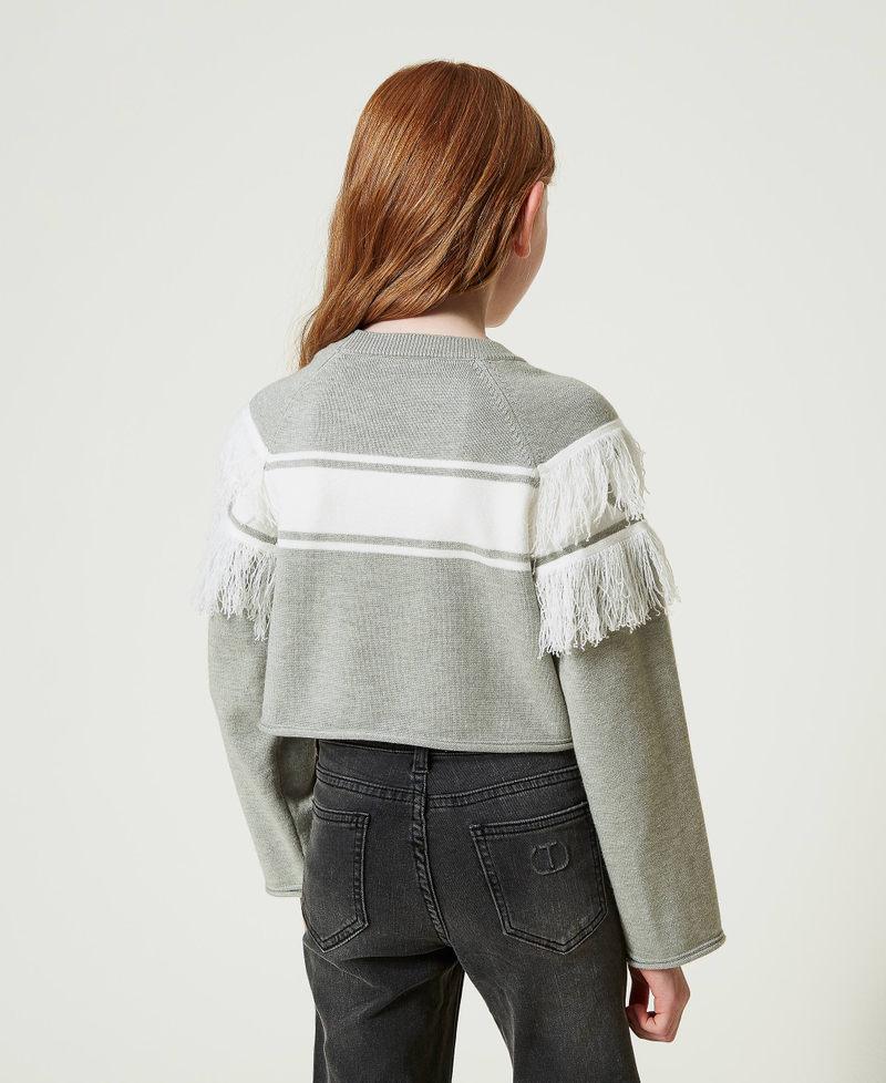 Scee by twin set Maglia con Oval T jacquard e frange Fino al 65% di sconto