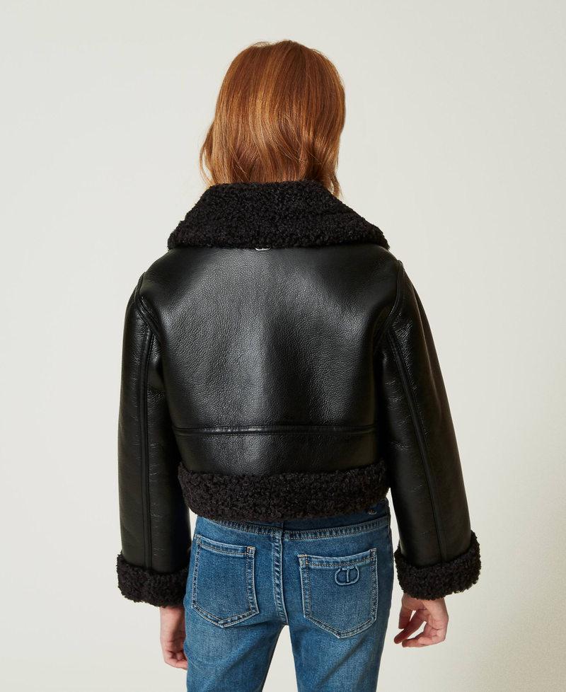 Scee by twin set Giacca aviatore con faux fur Offerta speciale della fabbrica