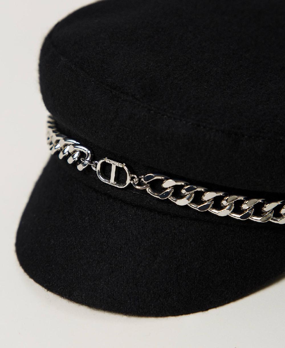 Scee by twin set Cappello basco in panno Discount Store per i nuovi prodotti