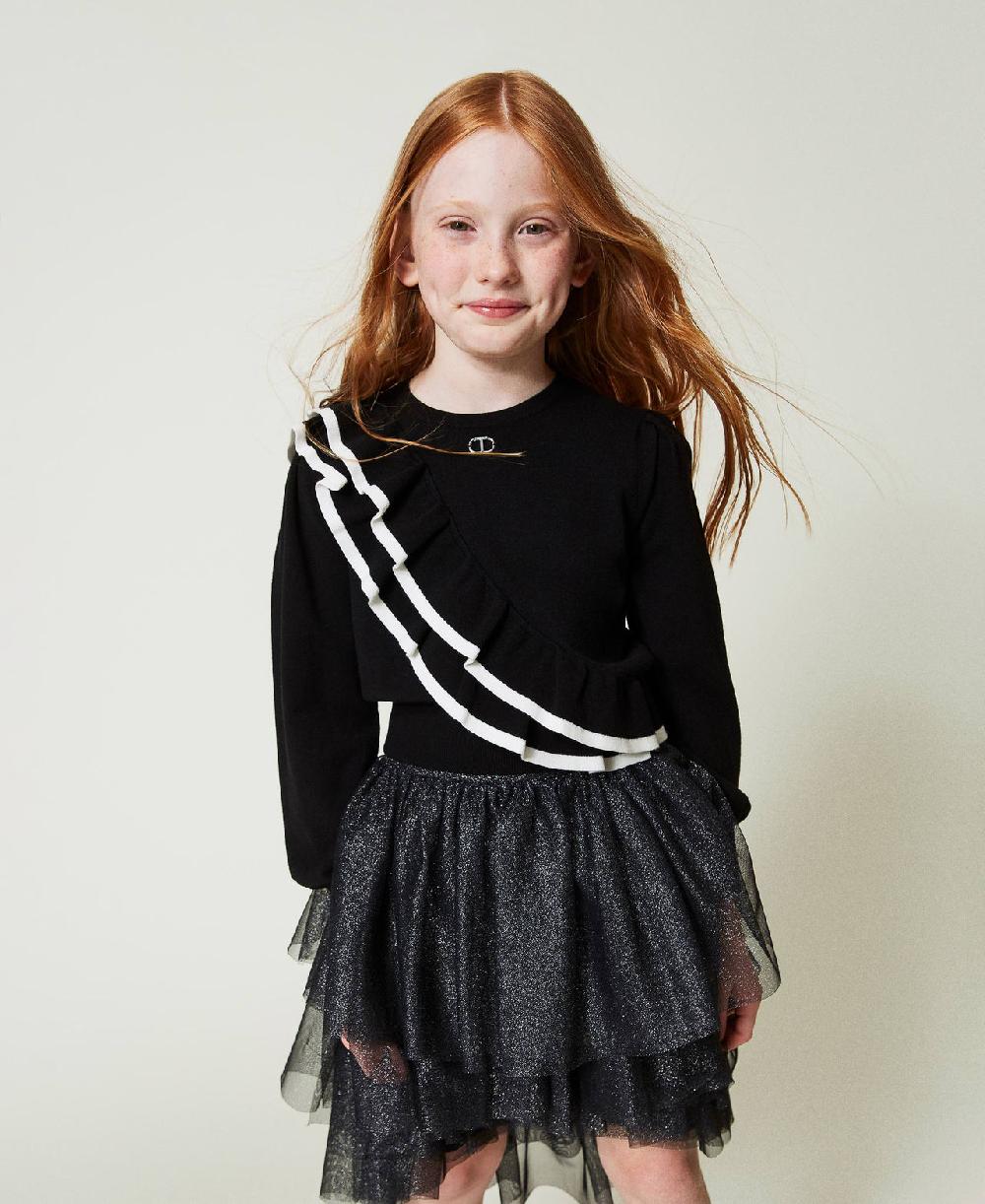 Scee by twin set Maglia regular con doppia balza Enormi sconti