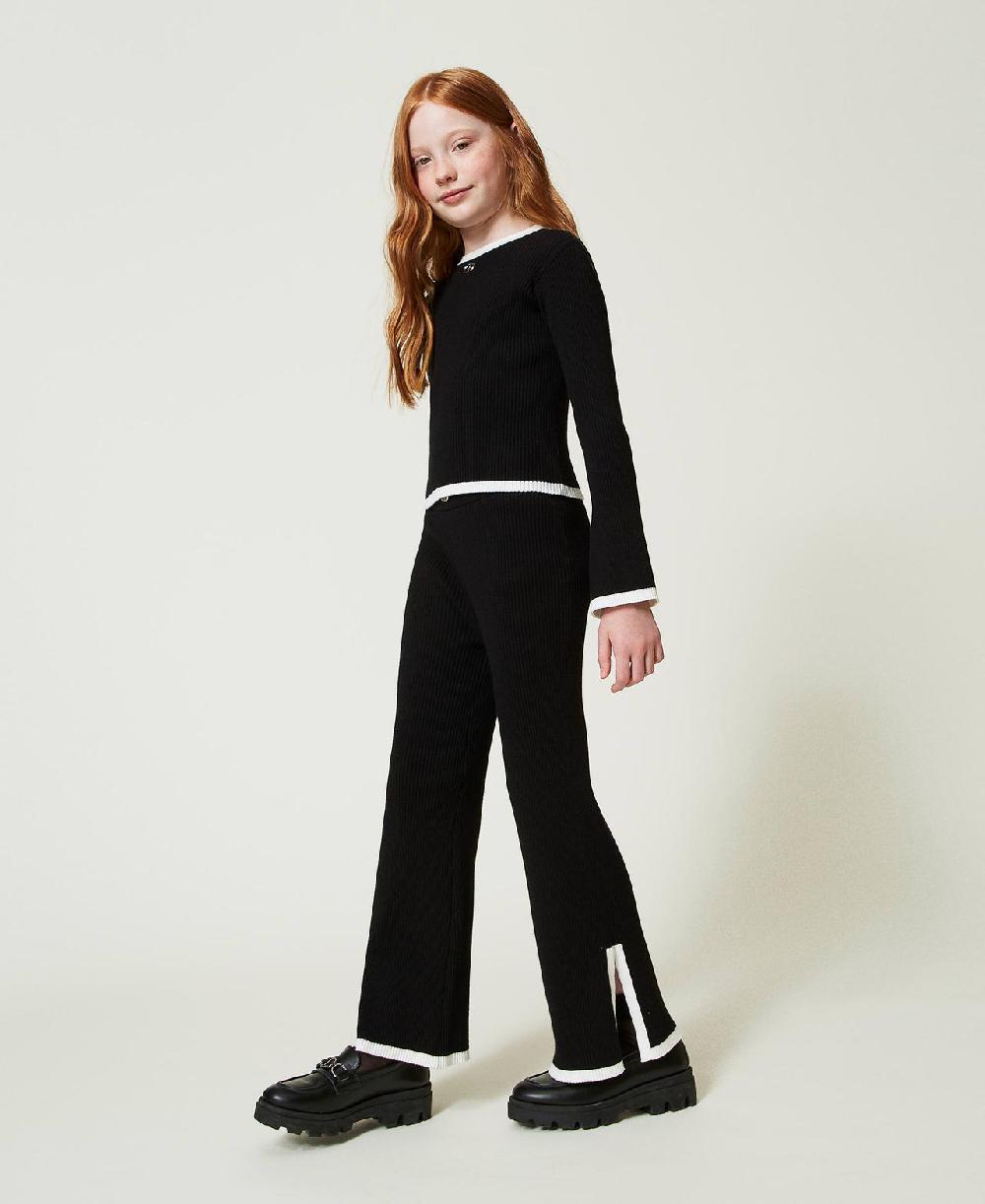 Scee by twin set Maglia e pantaloni ampi a costine 50% di sconto con spedizione gratuita
